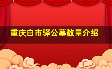 重庆白市驿公墓数量介绍