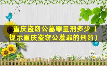重庆盗窃公墓罪量刑多少（提示重庆盗窃公墓罪的刑罚）