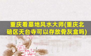 重庆看墓地风水大师(重庆北碚区天台寺可以存放骨灰盒吗)