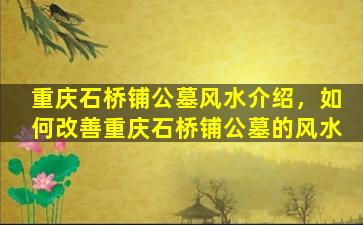 重庆石桥铺公墓风水介绍，如何改善重庆石桥铺公墓的风水