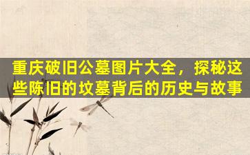 重庆破旧公墓图片大全，探秘这些陈旧的坟墓背后的历史与故事