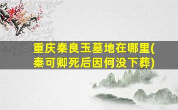 重庆秦良玉墓地在哪里(秦可卿死后因何没下葬)