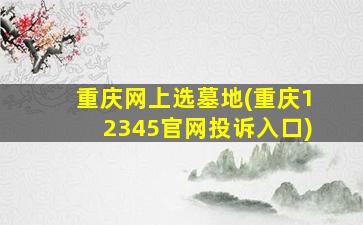 重庆网上选墓地(重庆12345官网投诉入口)