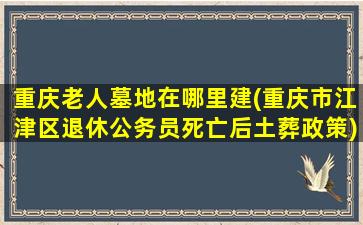 重庆老人墓地在哪里建(重庆市江津区退休公务员死亡后土葬政策)