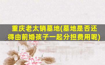 重庆老太销墓地(墓地是否还得由前婚孩子一起分担费用呢)