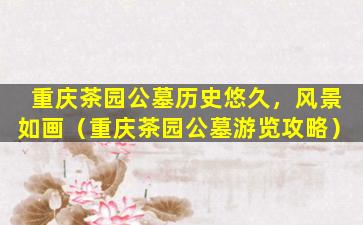 重庆茶园公墓历史悠久，风景如画（重庆茶园公墓游览攻略）