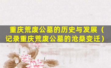 重庆荒废公墓的历史与发展（记录重庆荒废公墓的沧桑变迁）