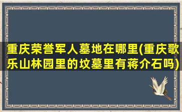 重庆荣誉军人墓地在哪里(重庆歌乐山林园里的坟墓里有蒋介石吗)
