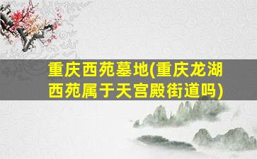 重庆西苑墓地(重庆龙湖西苑属于天宫殿街道吗)