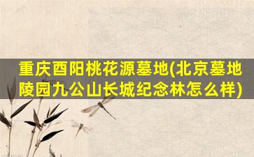 重庆酉阳桃花源墓地(北京墓地陵园九公山长城纪念林怎么样)