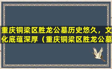 重庆铜梁区胜龙公墓历史悠久，文化底蕴深厚（重庆铜梁区胜龙公墓文化之旅）