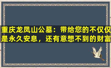 重庆龙凤山公墓：带给您的不仅仅是永久安息，还有意想不到的财富回报！