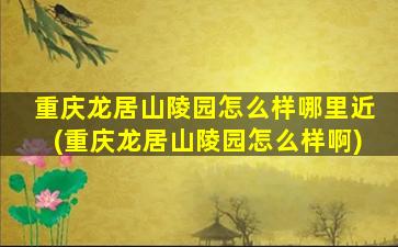 重庆龙居山陵园怎么样哪里近(重庆龙居山陵园怎么样啊)