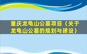 重庆龙龟山公墓项目（关于龙龟山公墓的规划与建设）