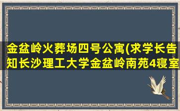金盆岭火葬场四号公寓(求学长告知长沙理工大学金盆岭南苑4寝室是个怎么样)