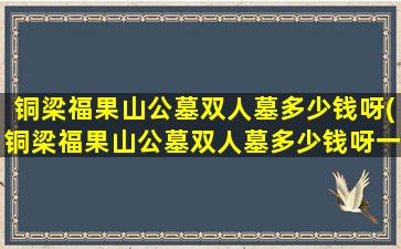 铜梁福果山公墓双人墓多少钱呀(铜梁福果山公墓双人墓多少钱呀一个)