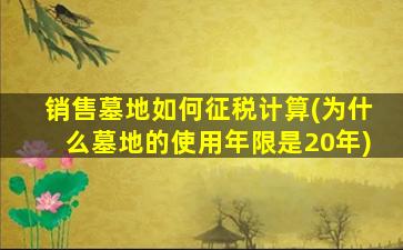 销售墓地如何征税计算(为什么墓地的使用年限是20年)