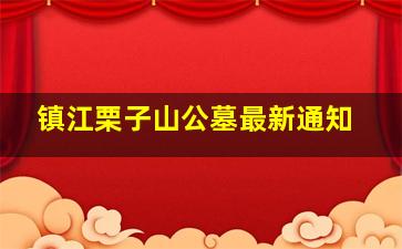 镇江栗子山公墓最新通知