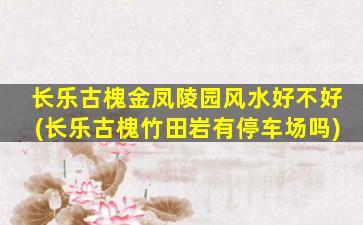 长乐古槐金凤陵园风水好不好(长乐古槐竹田岩有停车场吗)