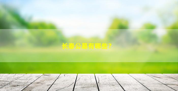 长春公墓有哪些？