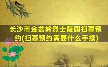 长沙市金盆岭烈士陵园扫墓预约(扫墓预约需要什么手续)