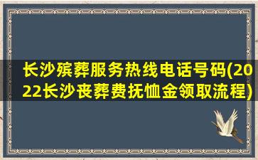长沙殡葬服务热线电话号码(2022长沙丧葬费抚恤金领取流程)