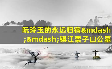 阮玲玉的永远归宿——镇江栗子山公墓