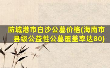 防城港市白沙公墓价格(海南市县级公益性公墓覆盖率达80)