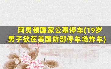 阿灵顿国家公墓停车(19岁男子欲在美国防部停车场炸车)