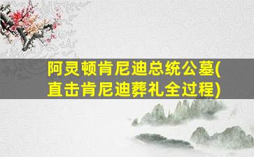 阿灵顿肯尼迪总统公墓(直击肯尼迪葬礼全过程)