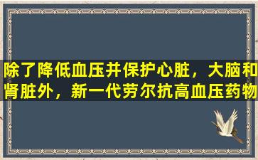 除了降低血压并保护心脏，大脑和肾脏外，新一代劳尔抗高血压药物的优势是什么？
