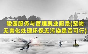 陵园服务与管理就业前景(宠物无害化处理环保无污染是否可行)
