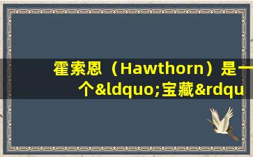 霍索恩（Hawthorn）是一个“宝藏”，每个使用它的人都可以说没关系！