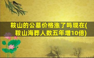 鞍山的公墓价格涨了吗现在(鞍山海葬人数五年增10倍)
