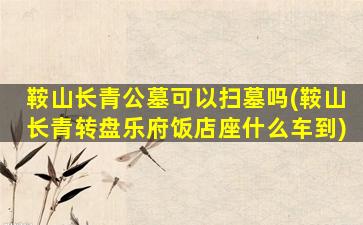 鞍山长青公墓可以扫墓吗(鞍山长青转盘乐府饭店座什么车到)