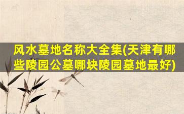 风水墓地名称大全集(天津有哪些陵园公墓哪块陵园墓地最好)