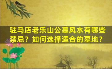 驻马店老乐山公墓风水有哪些禁忌？如何选择适合的墓地？