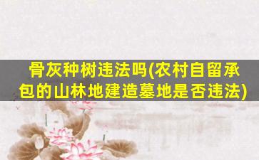 骨灰种树违法吗(农村自留承包的山林地建造墓地是否违法)