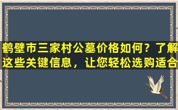 鹤壁市三家村公墓价格如何？了解这些关键信息，让您轻松选购适合的墓地