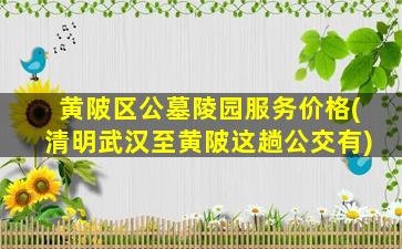 黄陂区公墓陵园服务价格(清明武汉至黄陂这趟公交有)
