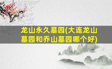 龙山永久墓园(大连龙山墓园和乔山墓园哪个好)
