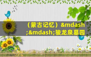 （蒙古记忆）——骏龙泉墓园